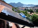 Impianto fotovoltaico integrato architettonicamente da 2,05 kWp<br />
16 moduli Sanyo Hit HIP 205NKHE1<br />
Verbania