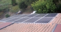 Impianto fotovoltaico integrato architettonicamente da 2,30 kWp<br />
10 moduli Solarday PX60-230<br />
Biella