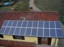mpianto fotovoltaico integrato architettonicamente da 4,84 kWp<br />
22 moduli Solarday PX60-220<br />
Viarigi (AT)